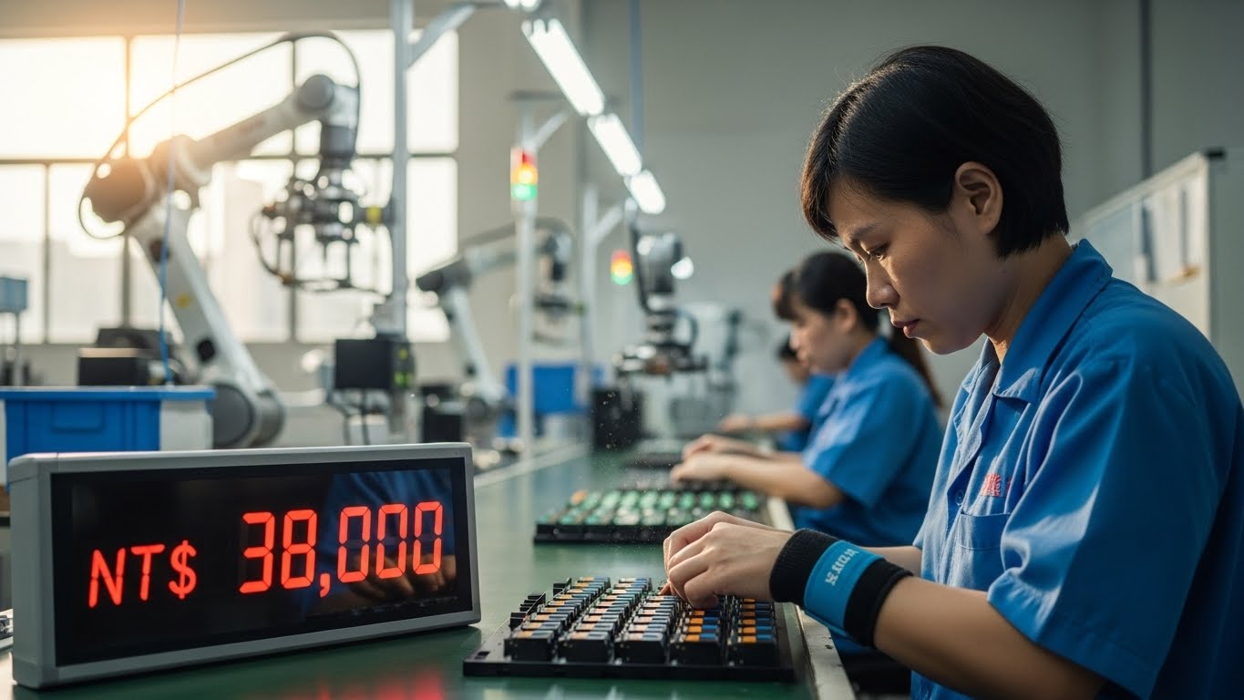 Factory Worker in Taiwan Salary